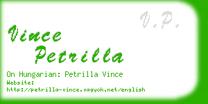 vince petrilla business card